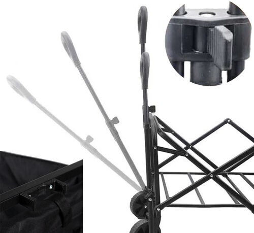 Foldable Garden Cart Metallic Four-wheel 75lt 58x60x84cm.