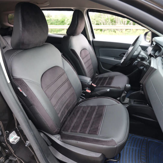 Otom Car Seat Covers 15 Pieces Leatherette Dacia Duster Black