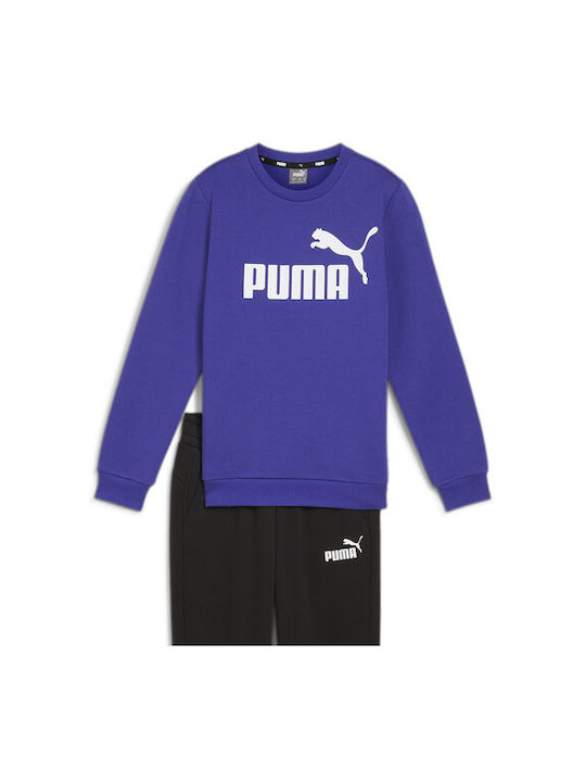 Puma Kinder Sweatpants Set - Jogginganzug Blau Jr Sweat Suit Fl