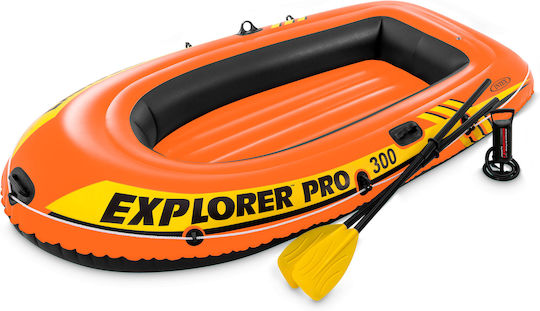 Intex Explorer Pro 300 Inflatable Boat for 3 Adults Red with 2 Paddles and Pump 244x177cm