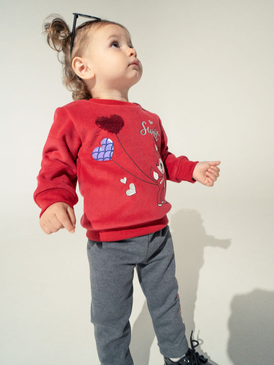 Evita Kids Sweatpants Set Bordeaux