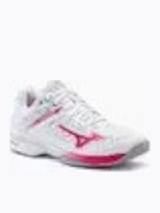 Mizuno Tour 4 Cc Γυναικεία Παπούτσια Padel για Χωμάτινα Γήπεδα Λευκά