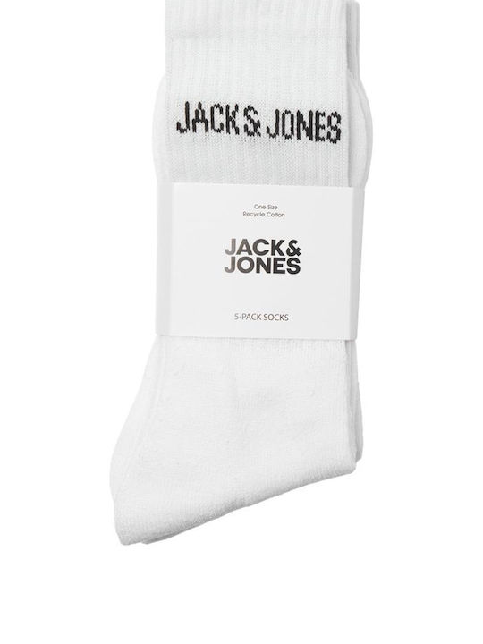 Jack & Jones Παιδικές Κάλτσες White 5 Ζευγάρια