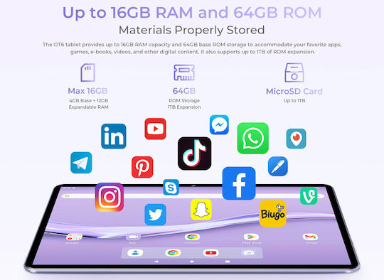 Oukitel OT6 10.1Инчове Таблет (4GB/64GB) Зелен