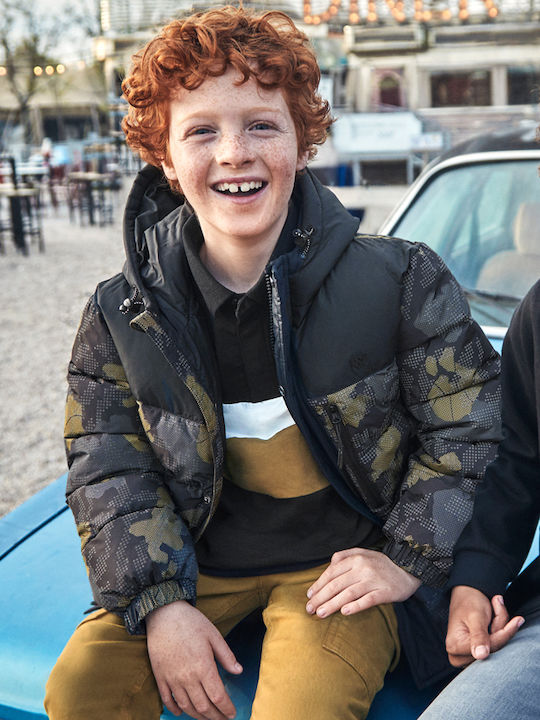 Kinder Freizeitjacke mit Kapuze Black