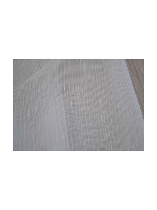 Saray Home Κουρτίνα Παραθύρου με Τρέσα Εκρού 220x100εκ.