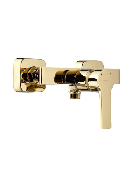 Rea Argus Rea Mixer Shower Faucet Complete Set Gold