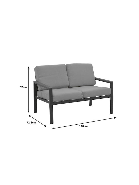 Outdoor Living Room Set Fashionable 4 Pieces Anthracite With Pillows