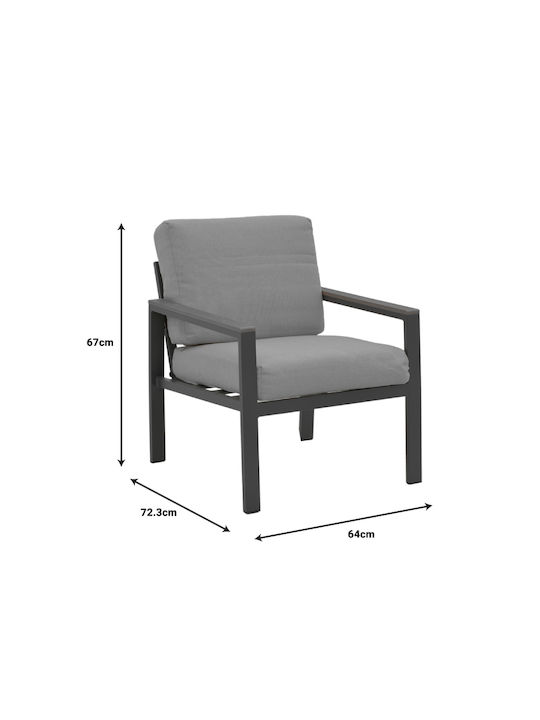 Outdoor Living Room Set Fashionable 4 Pieces Anthracite With Pillows