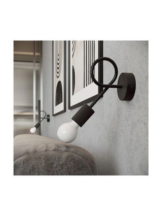 Sollux Ceiling Mount Light Black with Socket E27