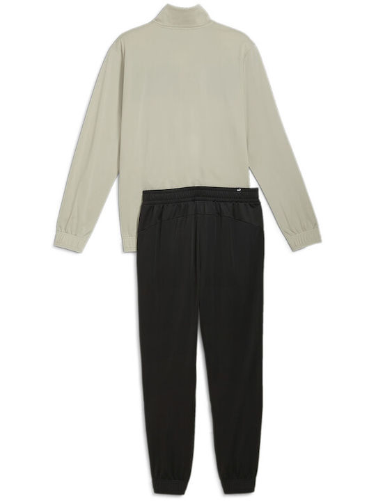 Poly Tracksuit Glossy with Elastic Beige