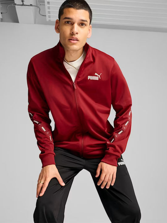 Poly Tape Tracksuit Glossy with Elastic Bordeaux