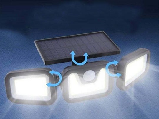 Σετ 2 Ηλιακά Φωτιστικά 120W Ψυχρό Λευκό 6000K με Αισθητήρα Κίνησης, Φωτοκύτταρο και Τηλεχειριστήριο IP67
