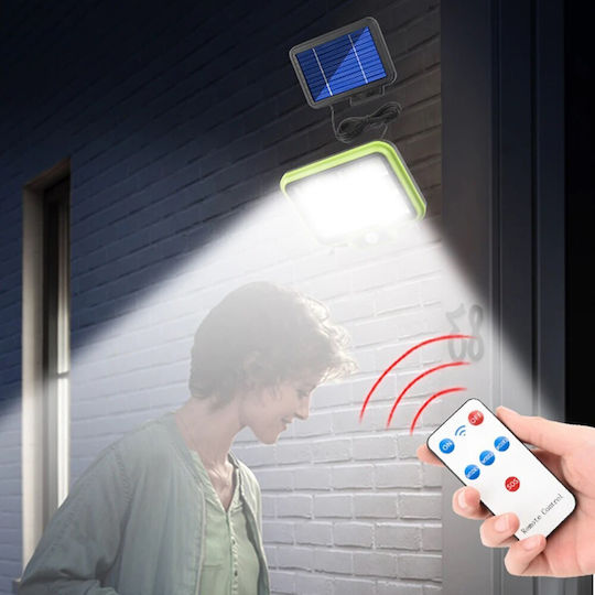 Lampă Solară 50W Verde cu Senzor de Mișcare și Telecomandă IP65