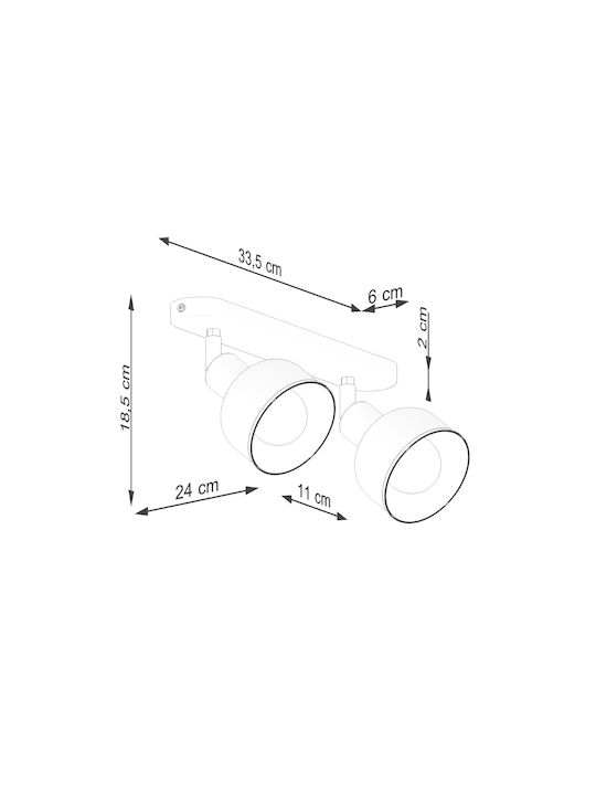 Sollux Single LED Natural White Spot in White Color