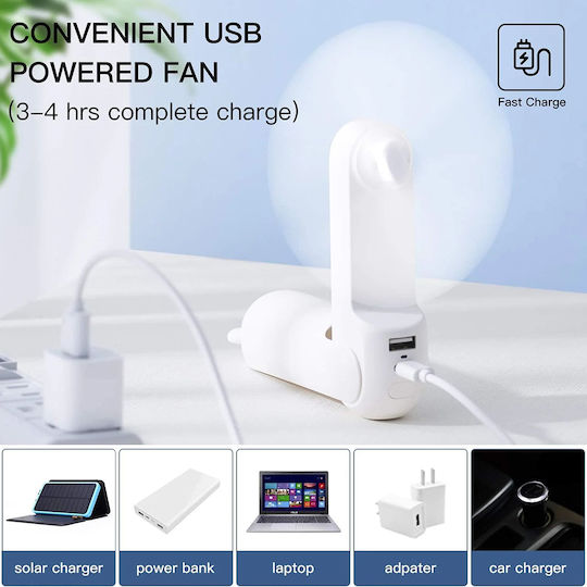 JisuLife LIFE8 PLUS Ανεμιστηράκι Χειρός USB Αναδιπλούμενο 4W Καφέ