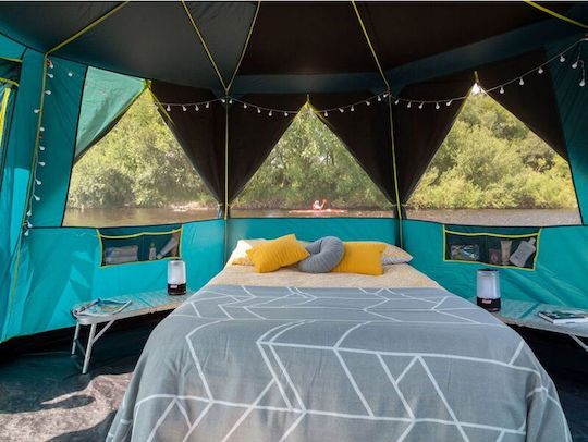 Coleman Octagon Blackout Camping Tent Green With Double Cloth For 8 People 396x396x215cm