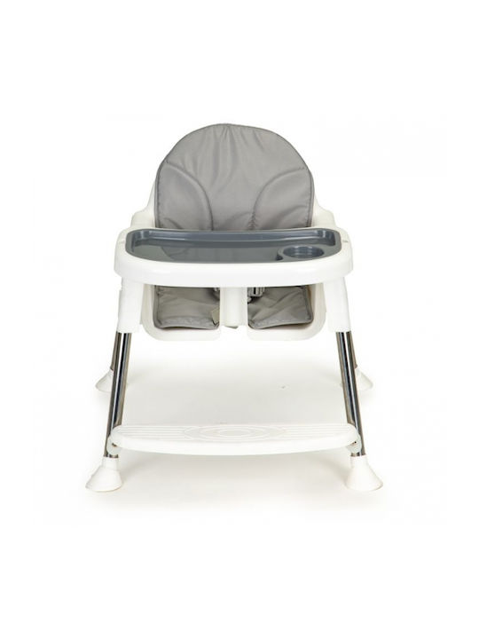 Ecotoys Baby Hochstuhl 2 in 1 mit Höhenverstellbar Weiß