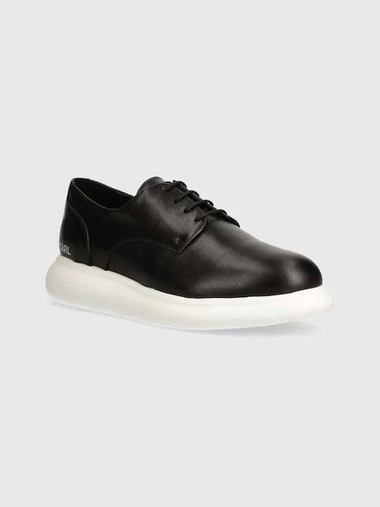 Karl Lagerfeld Men's Leather Casual Shoes Black