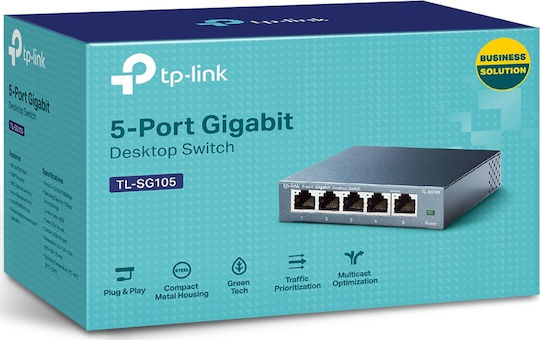 TP-LINK TL-SG105E Unmanaged L2 Switch with 5 Gigabit (1Gbps) Ethernet Ports