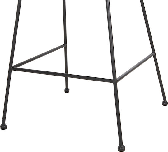 Scaun Bar Exterior Rattan Allegra Cu Pernă Neagră Bej 53x56x107cm