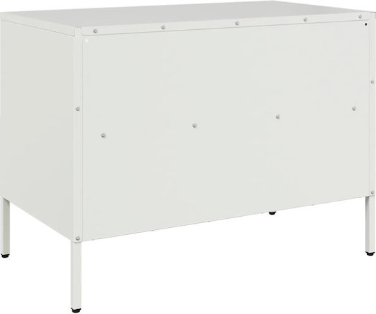 Stand TV Metalic Alb L136xA39xÎ50.5cm