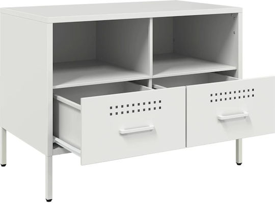 Stand TV Metalic Alb L136xA39xÎ50.5cm