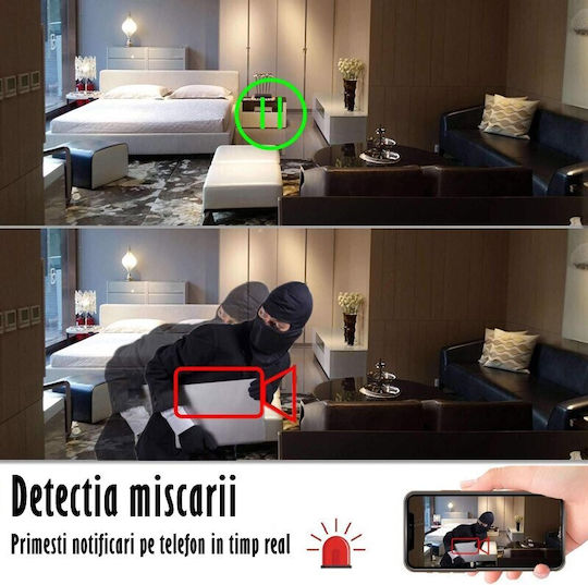 Κρυφή Κάμερα WiFi Ρολόι 1080p με Υποδοχή για Κάρτα Μνήμης