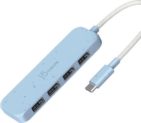 J5create USB 3.0 Хъб 4 порта с връзка USB-C