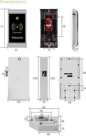 Electronic Furniture Lock Silver