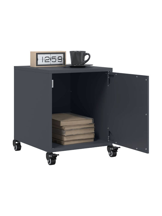 Metal Bedside Tables Grey Set of 2 36x39x43.5cm