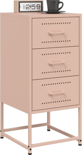 Κομοδίνα Μεταλλικά Ροζ 2τμχ 36x39x78cm