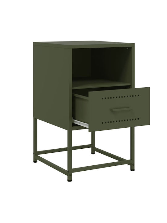 Metal Bedside Table Green 36x39x60.5cm