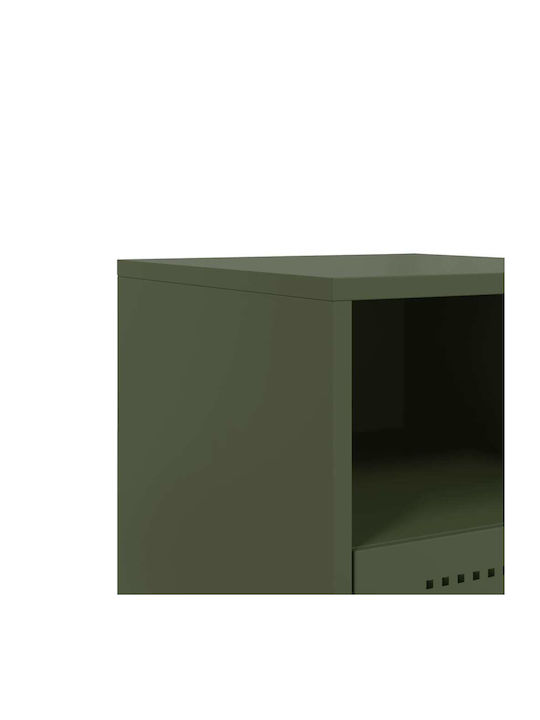 Metal Bedside Table Green 36x39x60.5cm