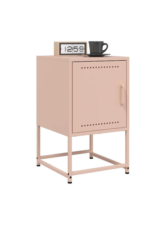 Metal Bedside Table Pink 36x39x60.5cm