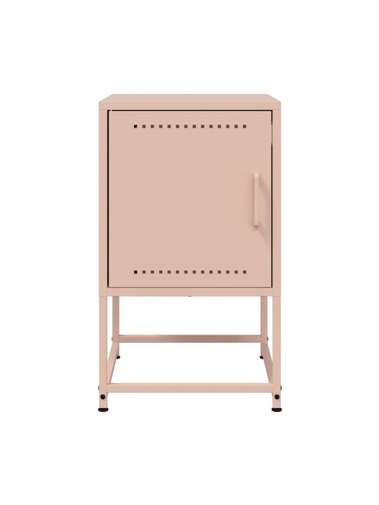 Metal Bedside Table Pink 36x39x60.5cm