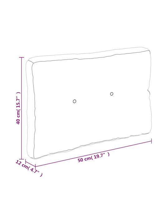 vidaXL Waterproof Bench Cushion Palette Burgundy 40x50cm