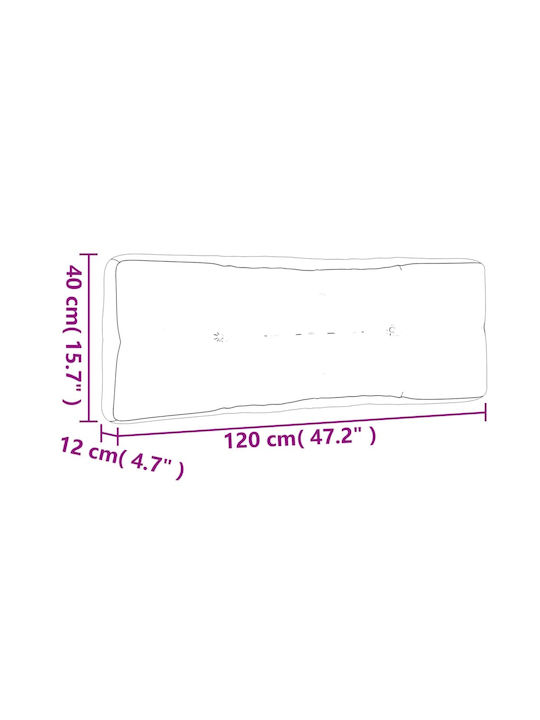 vidaXL Wasserdichtes Sitzbank-Kissen Palette Beige-Grau 40x120cm