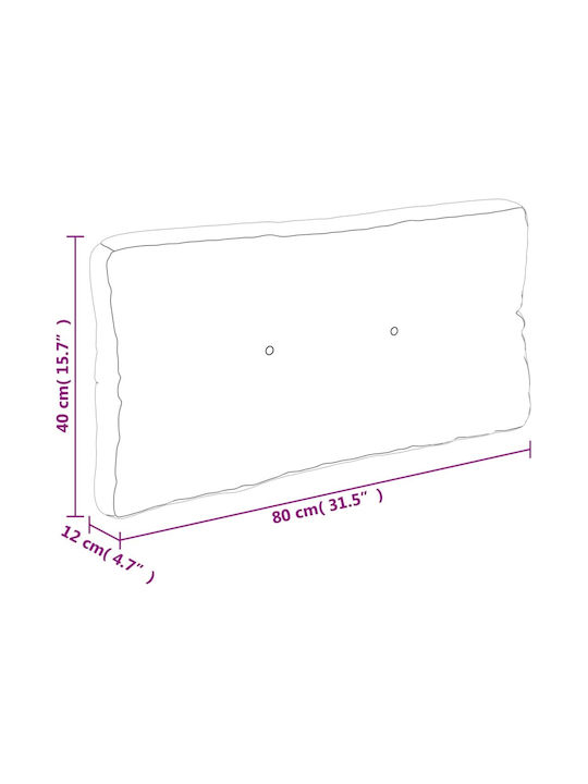 vidaXL Wasserdichtes Sitzbank-Kissen Palette Burgundisch 40x80cm