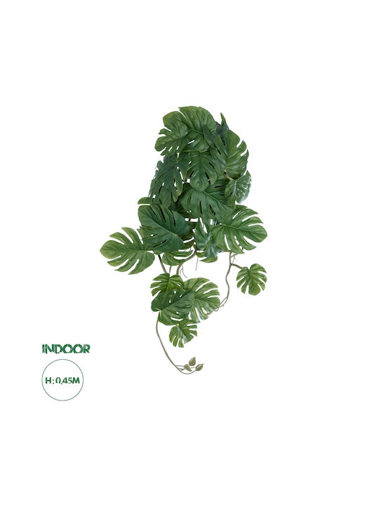 GloboStar Decorative Artificial Plant Monstera Green 45cm in Box