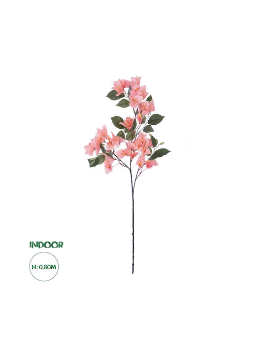 GloboStar Ramură Decorativă Artificială Bougainvillea Pink 80cm în cutie 1buc