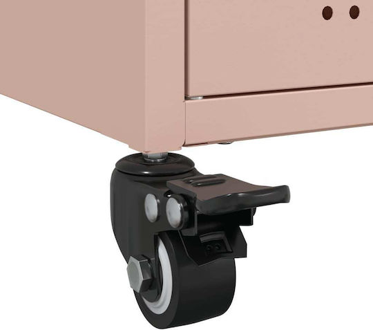 TV-Ständer Metall mit Räder Rosa M68xT39xH43,5cm