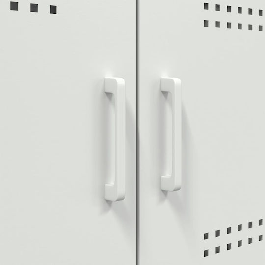 Έπιπλο Τηλεόρασης Μεταλλικό Λευκό Μ68xΠ39xΥ50.5cm