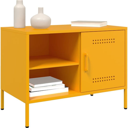 TV-Ständer Metall Gelb M68xT39xH50.5cm