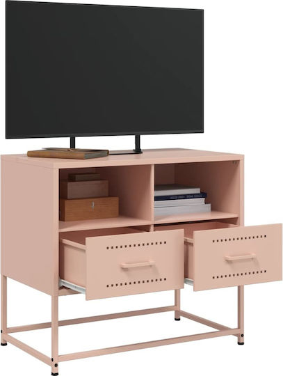 Metal TV Stand Pink 68x39x60.5cm