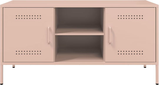 Metal TV Stand Pink M100.5xD39xH50.5cm