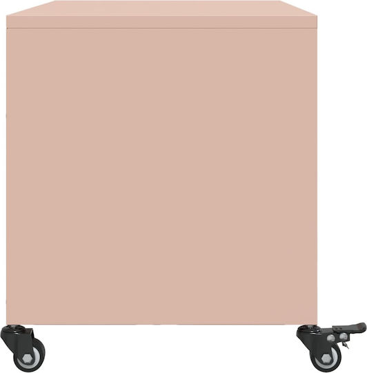 TV-Ständer Metall mit Räder Rosa M68xT39xH43,5cm