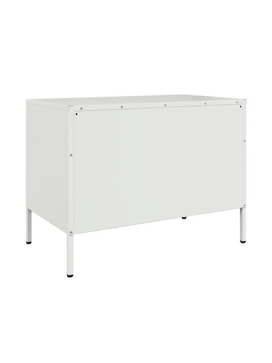 Stand TV Metalic Alb L68xA39xÎ50.5cm