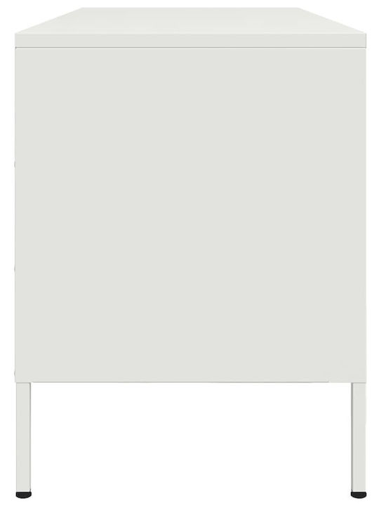 Metal TV Stand White M100.5xD39xH50.5cm