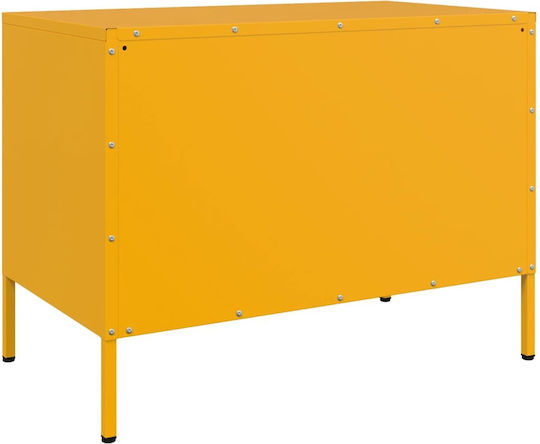 TV-Ständer Metall Gelb M68xT39xH50.5cm